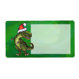 TRex i Santa Hat på Grönt Fraktsedel