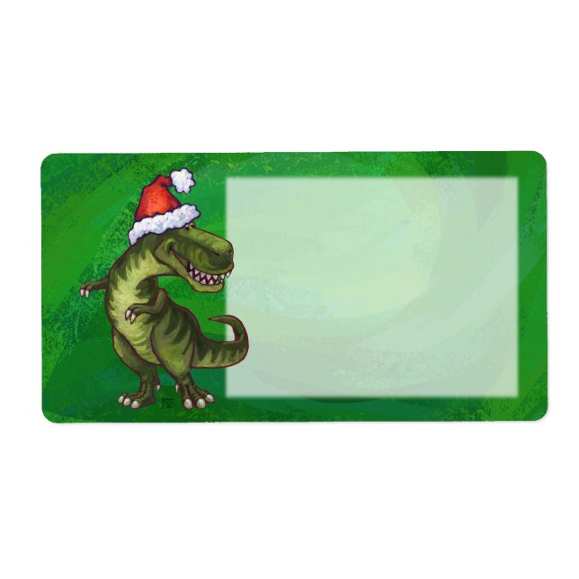 TRex i Santa Hat på Grönt Fraktsedel (Framsidan)