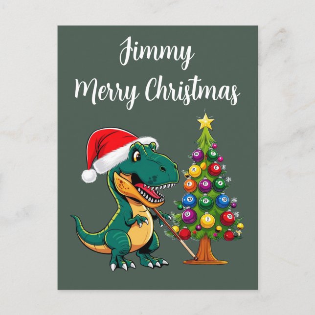 Trex in i tomtehampa grönt vykort (Framsida)