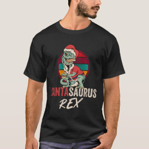 Trex jul Shirt Santasaurus Rex Dinosaur Julafton T