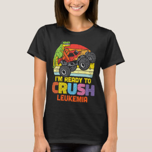 Trex Monster Lastbil Redo till Crush Leukemia Awar T Shirt