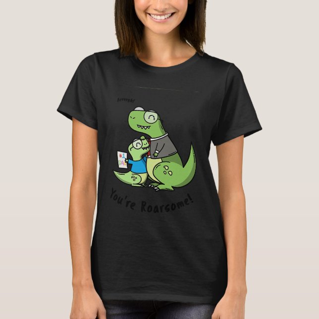 Trex pappa Child Dinosaur Sentimental Gift for Pap T Shirt (Framsida)