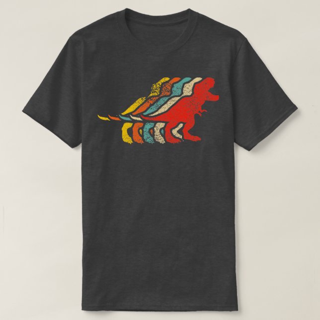 Trex Retro 1970-talets Stil Graphic Distress T Shirt (Design framsida)
