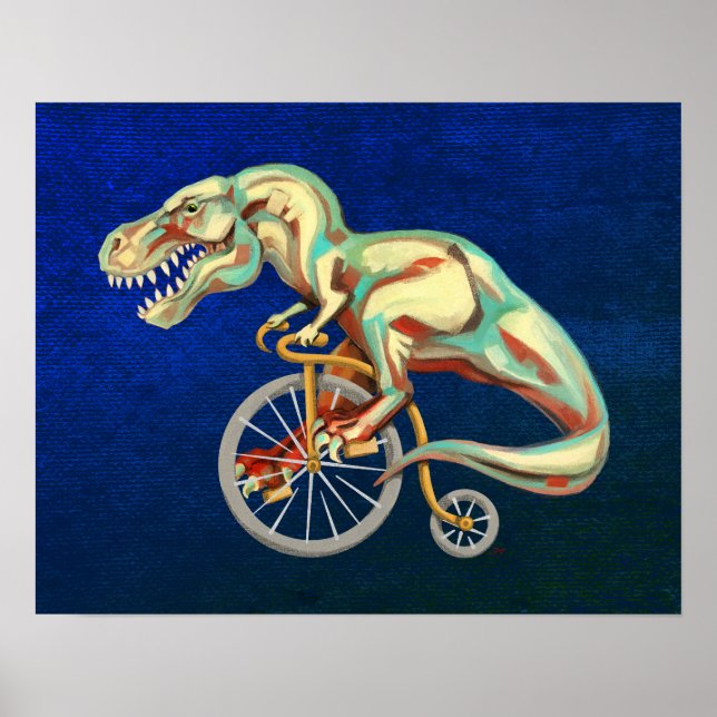 TRex Riding a Bicycle Poster (Framsidan)