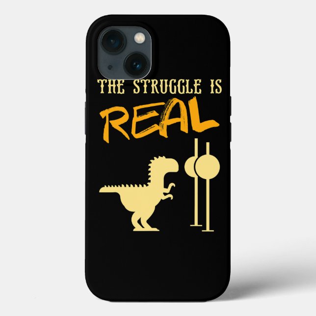 TRex Struggle är Real Dinosaur Funny för barn Gym (Baksida)