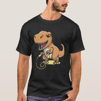 Trex with skipping rope dinosaur tyrannosaurus fit t shirt