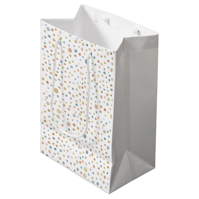 Trey Confetti Watercolor Dots Gift Bag (Framsidan Vinklad)