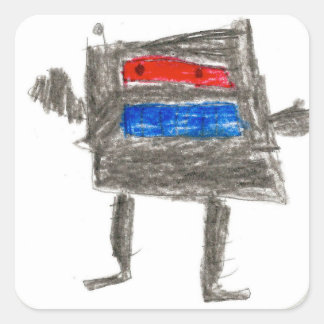 Treytin: Square Sticker Fyrkantigt Klistermärke