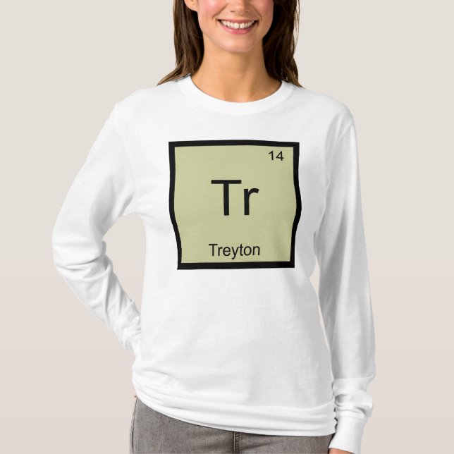 Treyton Namn Kemiskt Element Periodiska Systemet Tee (Framsida)