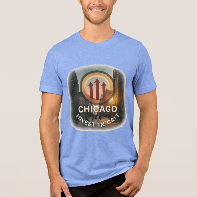 Tri-blend Chicago T-Shirt | Emotional Grit Tee (Framsida)