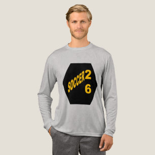 Tri-blend långärmad skjorta grå FOTBOLL 26 T Shirt