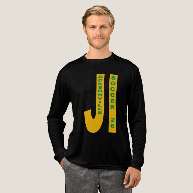Tri-blend långärmad skjorta JACKSONVILLE SOCCER 26 T Shirt (Hel framsida)