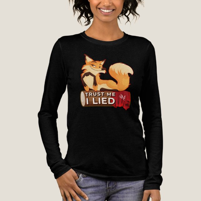 Tri-blend-Långärmad : Trust Me (svart) T Shirt (Framsida)