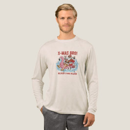 Tri-Blend Long Sleeve: Bro Santa Funny Winter T-Sh T Shirt