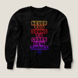 Tri-Blend Shirt: Aldrig för ung (svart) T Shirt