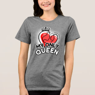 Tri-Blend Shirt : Min enda drottning (grått) T