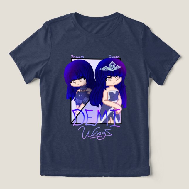 Tri-Blend Shirt With Princess/Queen Demi T Shirt (Design Framsida)