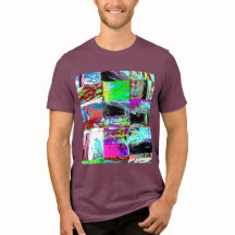 Tri-blend T-Shirt – Abstrakt Rutnät
