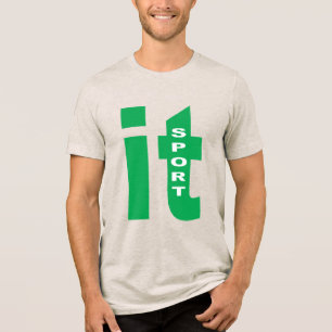 Tri-blend T-Shirt havregrynsbrun ITALIA SPORT