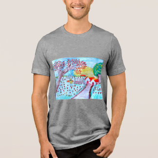 Tri-blend T-shirt med framsidetryck