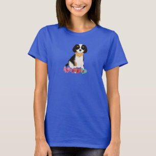 Tri Cavalier Kung Charles Spaniel Valentine T Shirt