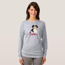 Tri Cavalier Kung Charles Spaniel Valentine   T Shirt