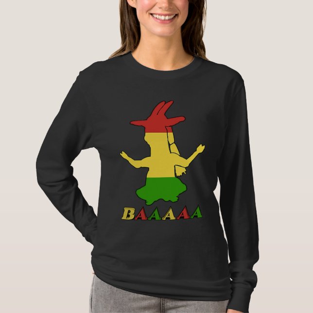 Tri Color Rasta Goat T Shirt (Framsida)