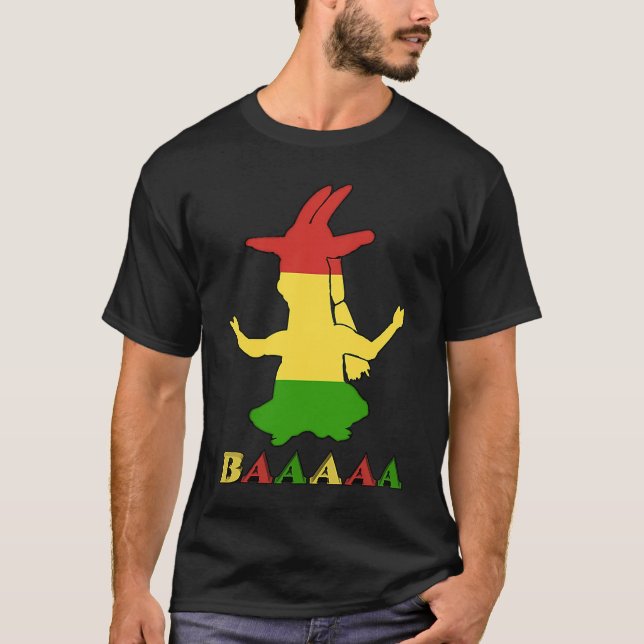 Tri Color Rasta Goat T Shirt (Framsida)