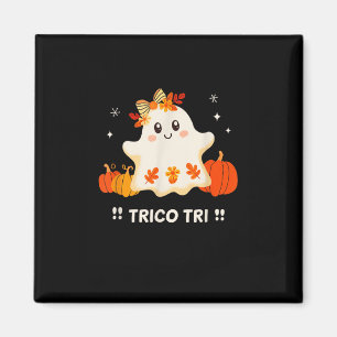 Tri Cute Halloween Spooky Mexican Ghost Spanglish Magnet