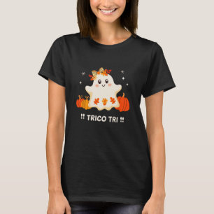 Tri Cute Halloween Spooky Mexican Ghost Spanglish T Shirt