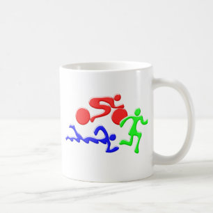 TRI design för figurer för FÄRG för springa f Kaffemugg
