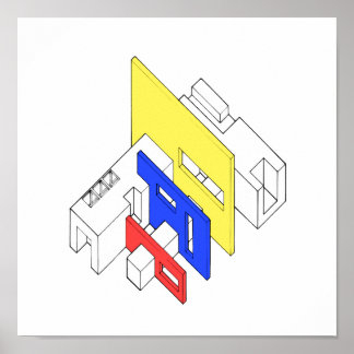 Tri Färg Archi Poster