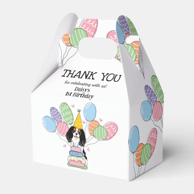 Tri Färg Cavalier Kung Charles Spain Tack Presentaskar (Framsidan Sidan)