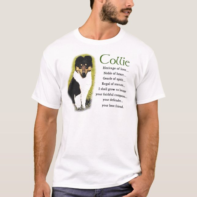Tri Färg Collie-gåvor T-shirt (Framsida)
