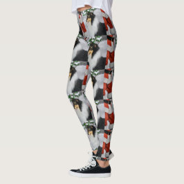 Tri Färg Collie-jul Leggings