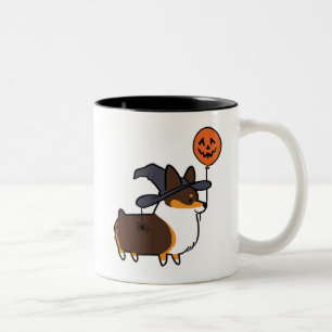 Tri-Färg CorgiHalloween mugg CorgiThings
