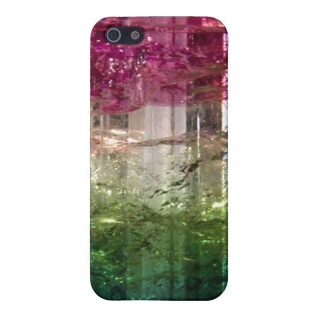 Tri-Färg Crystal Abstrakt Art Speck iPhone 4 Case 5 Skydd (Baksidan)