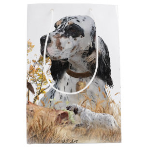 Tri Färg English Setter Art, woodcock Hunting