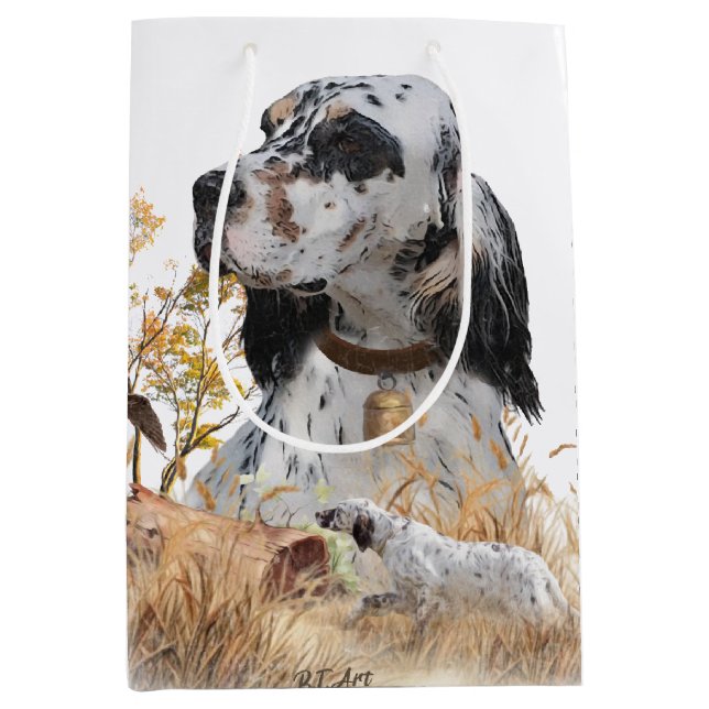 Tri Färg English Setter Art, woodcock Hunting (Framsidan)