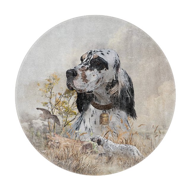Tri Färg English Setter Art, woodcock Hunting (Framsidan)