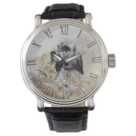 Tri Färg English Setter Art, woodcock Hunting Armbandsur