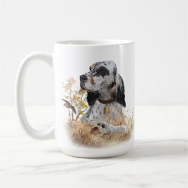 Tri Färg English Setter Art, woodcock Hunting Kaffemugg