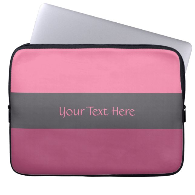 Tri-färg görar randig beställnings- laptop sleeve (Framsidan)