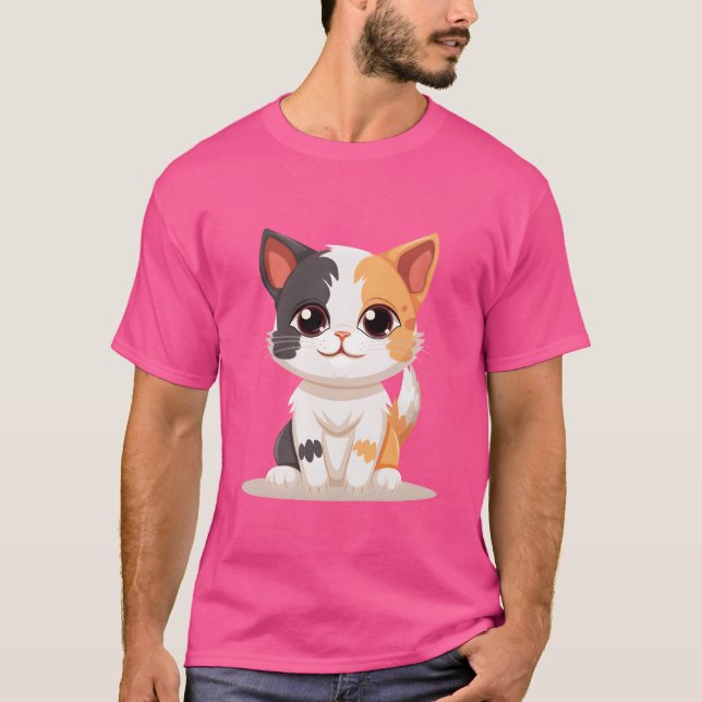 Tri färg-kattflicka t shirt (Framsida)