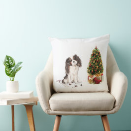 Tri-Färg Kung Charles Spaniel Funny jul Hund Kudde