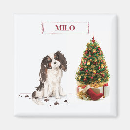 Tri-Färg Kung Charles Spaniel Funny jul Hund Magnet