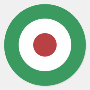 Tri-Färg Mod Bullseye Runt Klistermärke