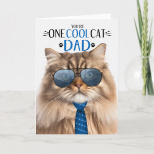 Tri Färg Persian Cat Fars dag En Coola Cat Helgkort