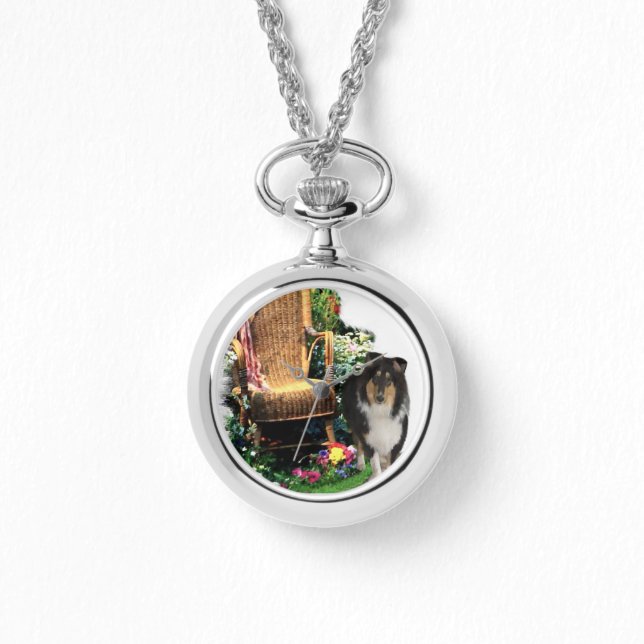 Tri Färg Rough Collie Art Gifts Armbandsur (Framsida)