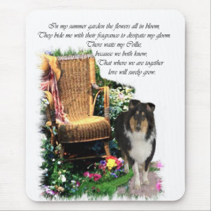 Tri-Färg Rough Collie Art Gifts Musmatta